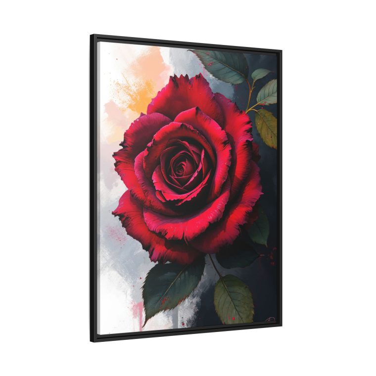 Black Baccara Rose Wall Art - Image 7