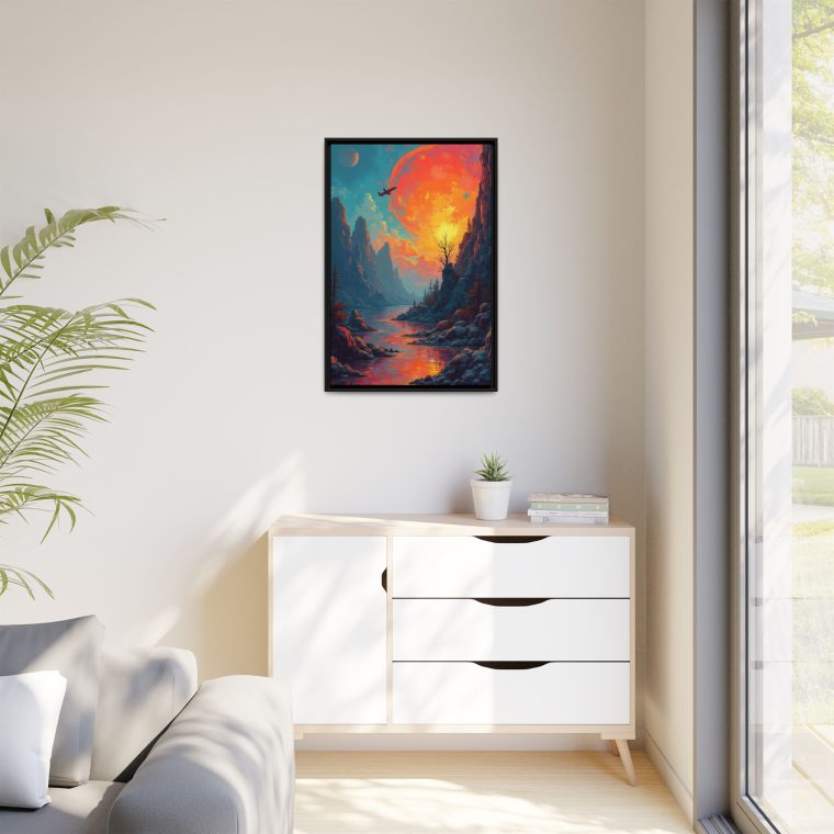 Mountain Horizon Abstract Canvas Print | Modern Landscape Wall Art - Image 7