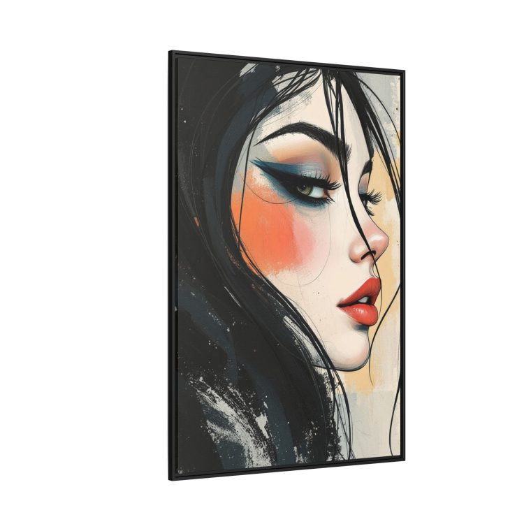 Bohemian Face Line Drawing - Natural Beige Wall Decor - Image 2
