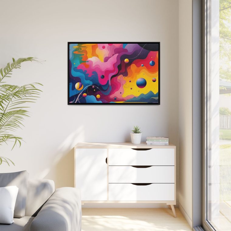 Modern Abstract Paint Swirls Large Canvas Wall Art - Image 11
