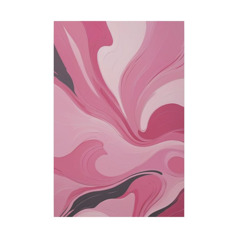 Gentle Pink Flow Abstract Oil Painting with Subtle Elegance - Image 13