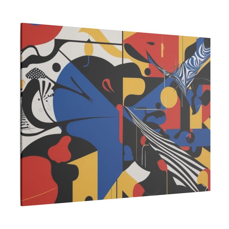 Dynamic Abstract Expression Modern Art with Bold Colors Geometric Fusion - Image 34