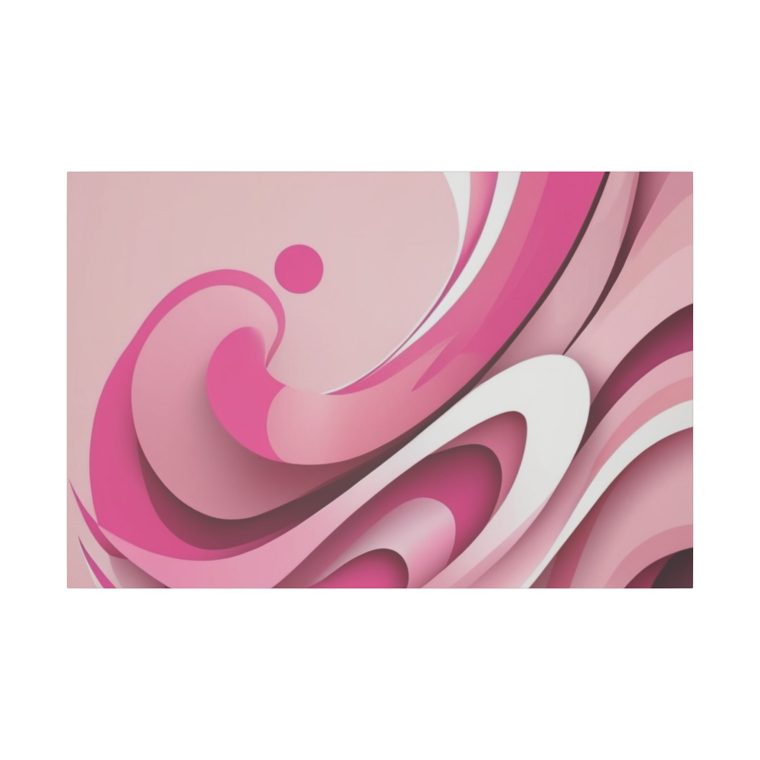 Graceful Pink Waves Abstract Layered Design in Soft Tones - Image 9