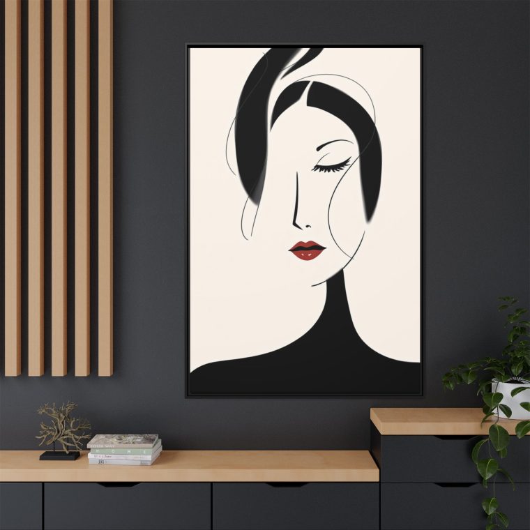 Painted Abstract Face Canvas One-of-a-Kind Wall Art - Image 12