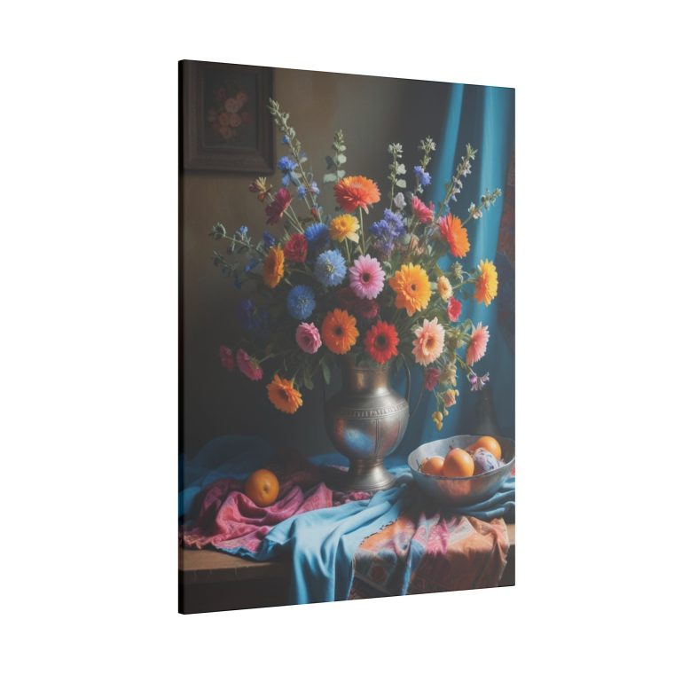 Flowers in Full Color: Boho Meets Vintage Blue Painting - Image 10
