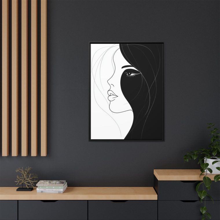 Contemporary Abstract Face Wall Art Unique Canvas Painting - Image 16