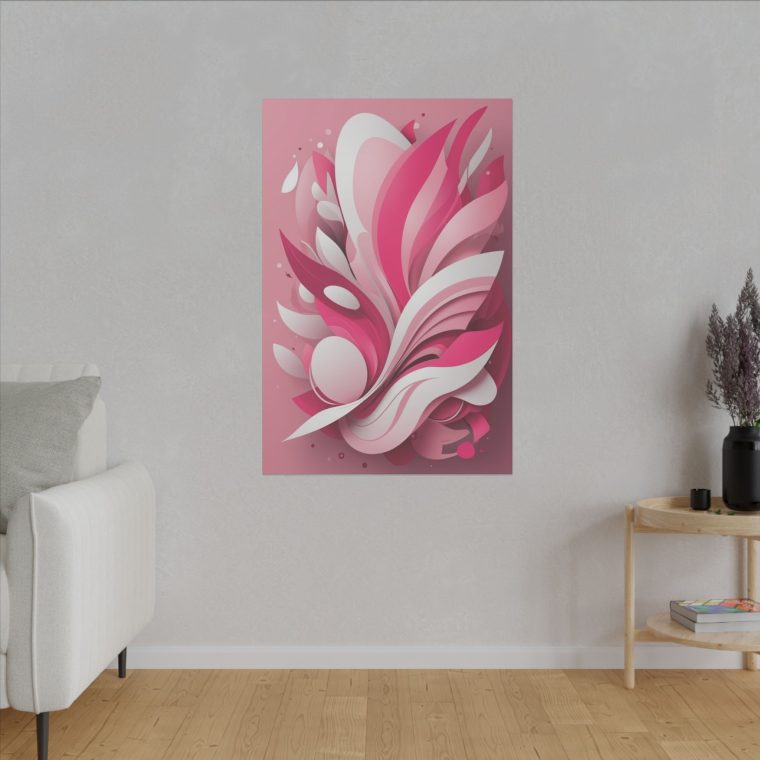 Blooming Abstraction Dynamic Pink Layers and Sculpted Forms - Image 11