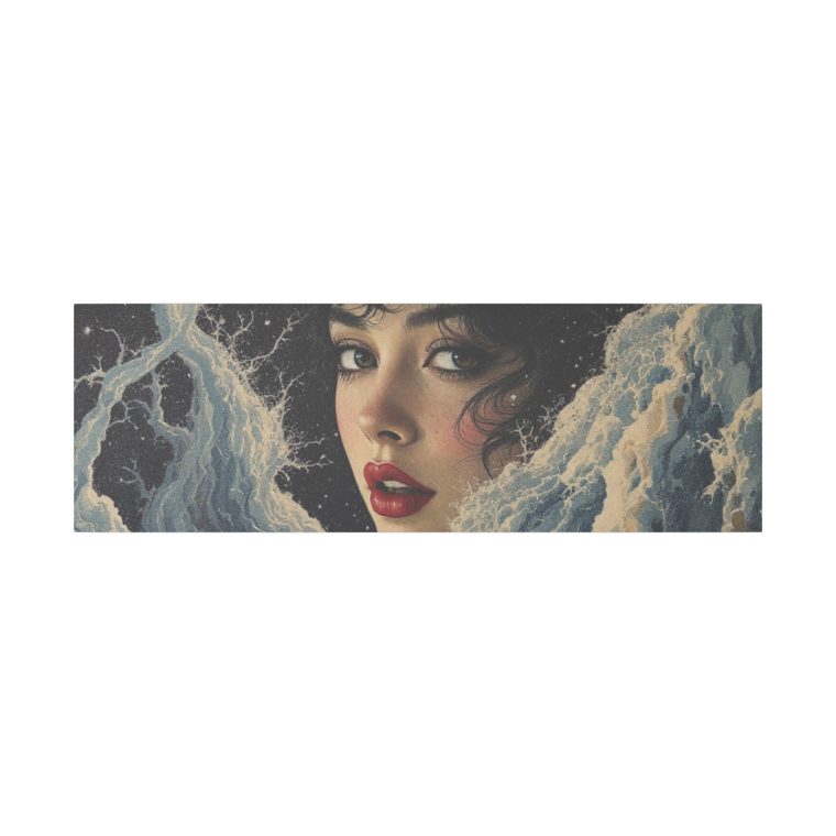 Ethereal Moonlit Portrait Surreal Beauty Amidst Dreamlike Storms - Image 13