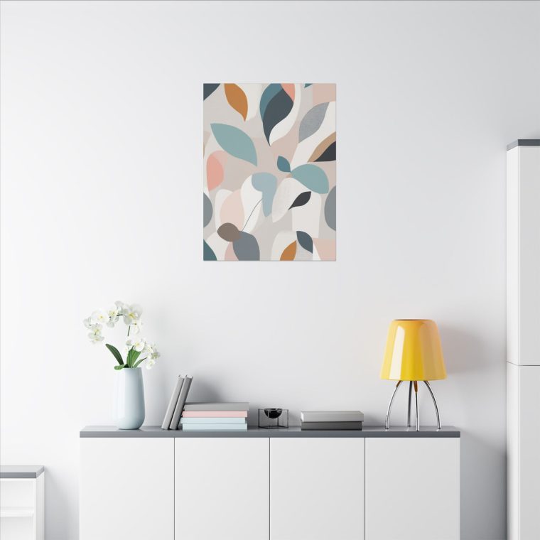 Botanical Bliss: Abstract Leaf Pattern Wall Art for Modern Interiors - Image 8