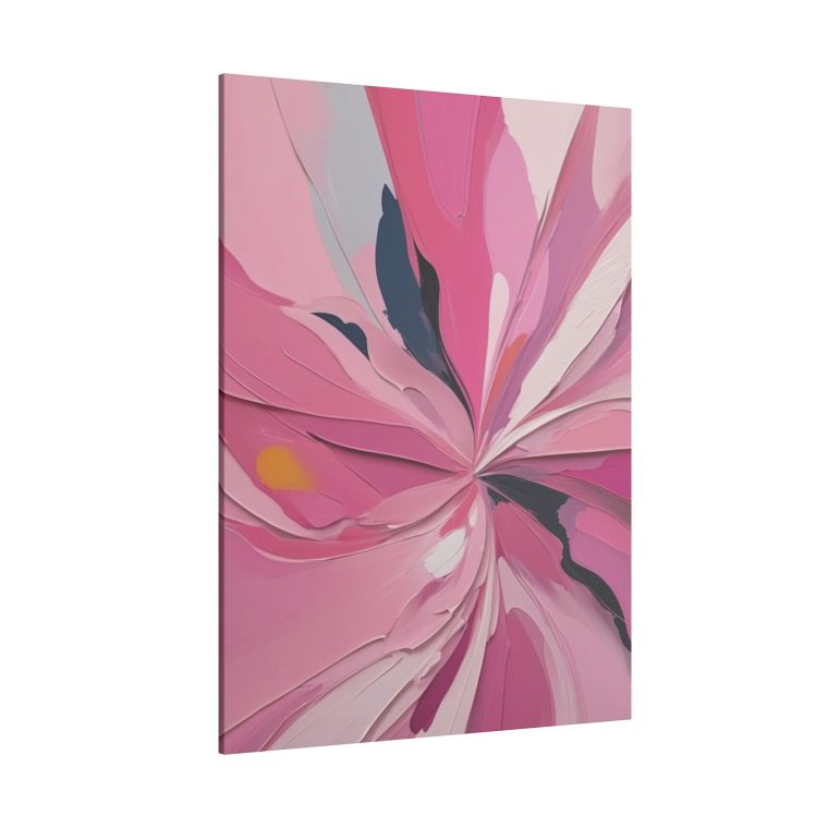 Elegant Flow Modern Abstract Oil Painting in Soft Pink Tones - Image 6