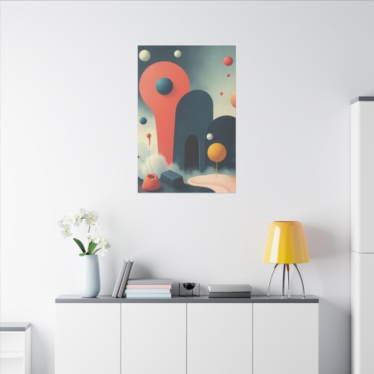Surreal Dreamlike Art Abstract Shapes and Bold Colors in a Soft Atmosphere - Image 4
