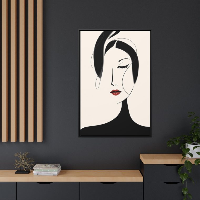 Painted Abstract Face Canvas One-of-a-Kind Wall Art - Image 8