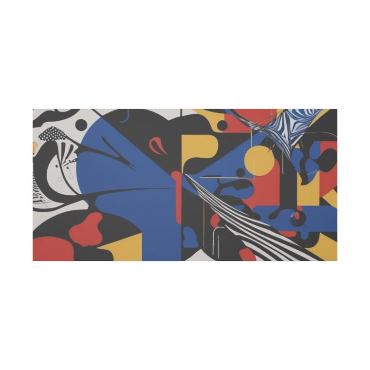 Dynamic Abstract Expression Modern Art with Bold Colors Geometric Fusion - Image 25