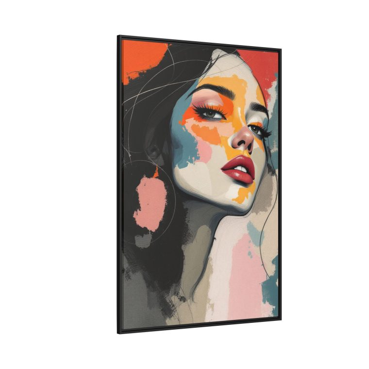 Modern Boho Face Wall Art - Natural Colors Canvas Print - Image 14