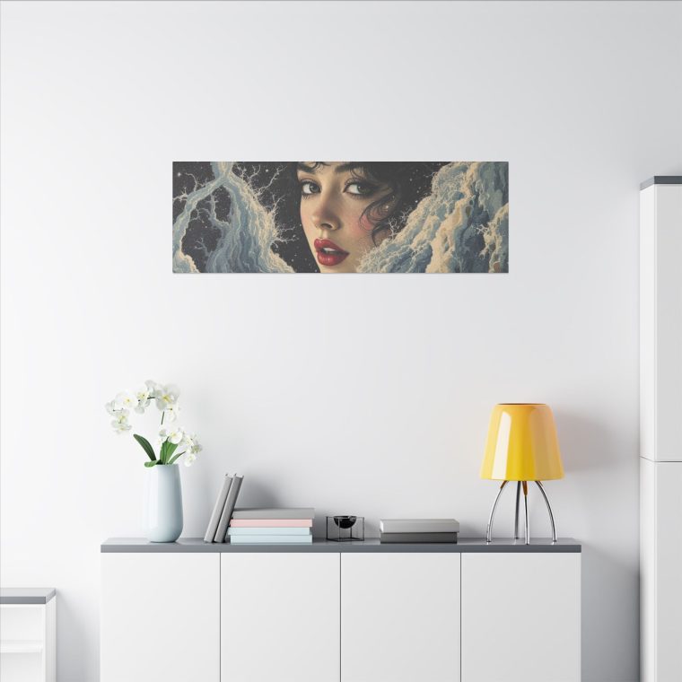 Ethereal Moonlit Portrait Surreal Beauty Amidst Dreamlike Storms - Image 16