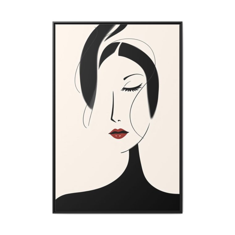Painted Abstract Face Canvas One-of-a-Kind Wall Art - Image 9