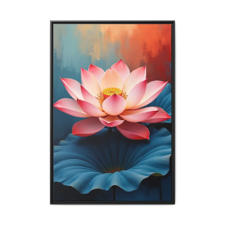 Premium Japanese Lotus Canvas Print Wall Art - Image 3
