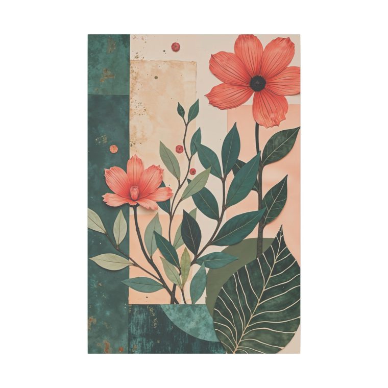Flower Collage With Paper Cut Outs - Image 25