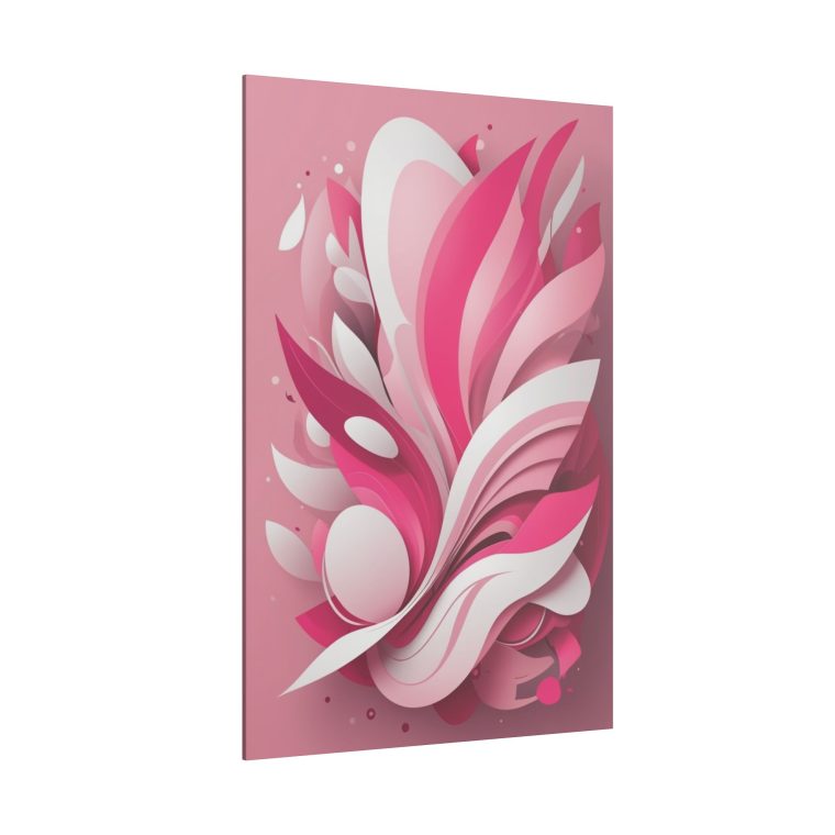 Blooming Abstraction Dynamic Pink Layers and Sculpted Forms