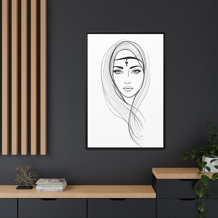 Framed Abstract Face Wall Art Contemporary and Chic Design - Image 12