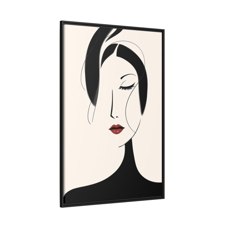 Painted Abstract Face Canvas One-of-a-Kind Wall Art - Image 6
