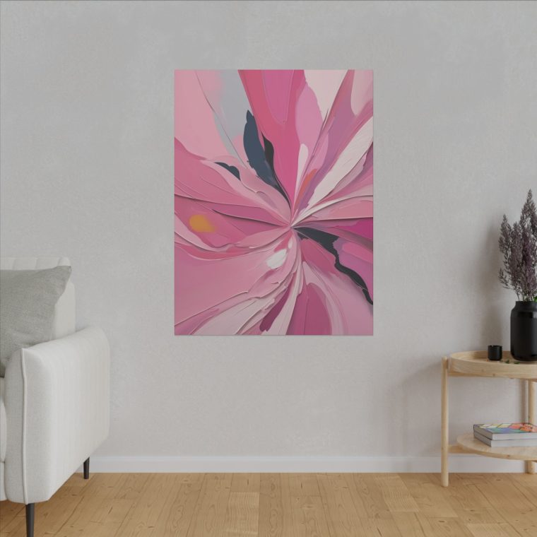 Elegant Flow Modern Abstract Oil Painting in Soft Pink Tones - Image 15