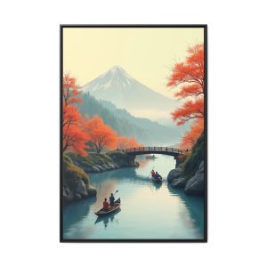 Hokusai woodblock print of Mount Fuji, capturing iconic Japanese landscapes.