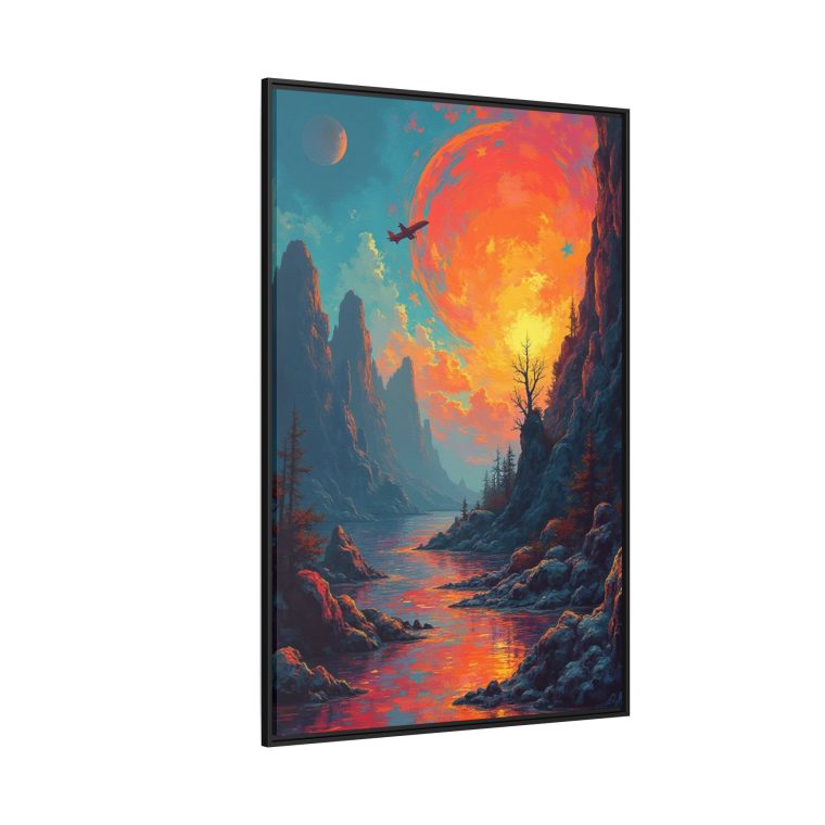 Mountain Horizon Abstract Canvas Print | Modern Landscape Wall Art - Image 2