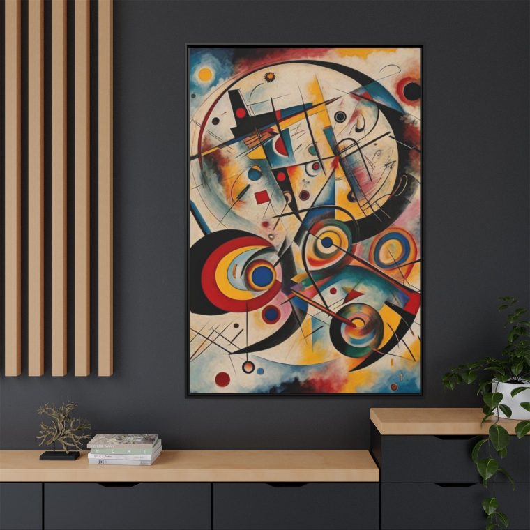 Bold Geometric Abstract Canvas Print Modern Living Room Wall Art - Image 4