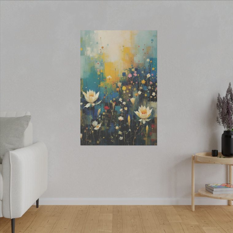 Vibrant Floral Abstract Blossoming Flowers on a Textured Canvas - Image 11