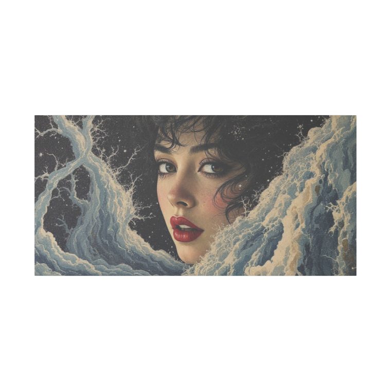 Ethereal Moonlit Portrait Surreal Beauty Amidst Dreamlike Storms - Image 17