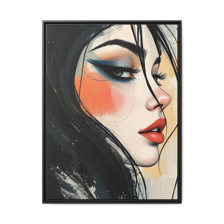 Bohemian Face Line Drawing - Natural Beige Wall Decor - Image 13