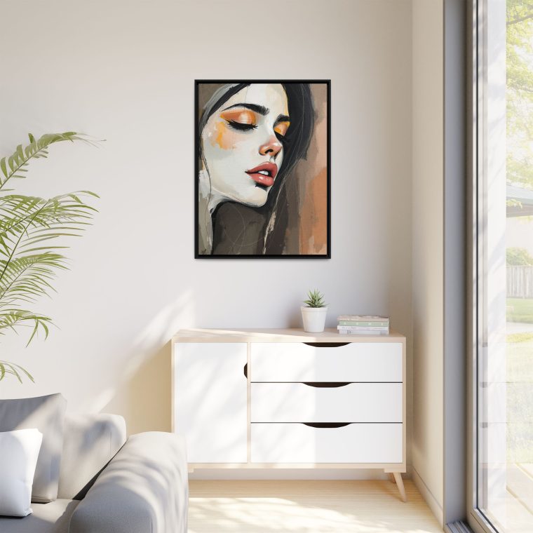 Modern Boho Abstract Face Earth Colors Wall Print - Image 15