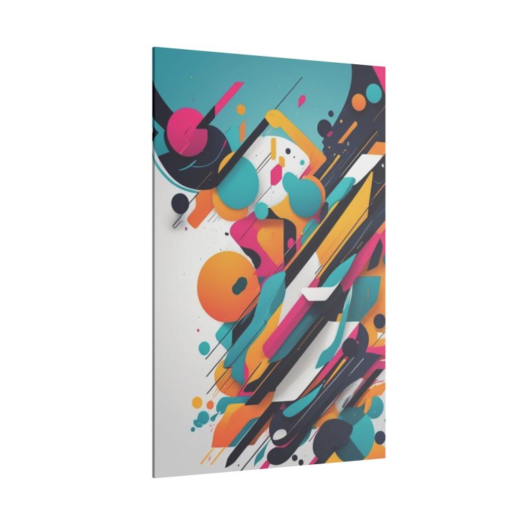 Dynamic Collision of Color and Geometry Wall Art