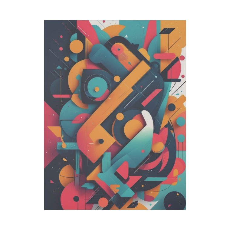 Geometric Kaleidoscope in Vibrant Harmony Wall Art - Image 13