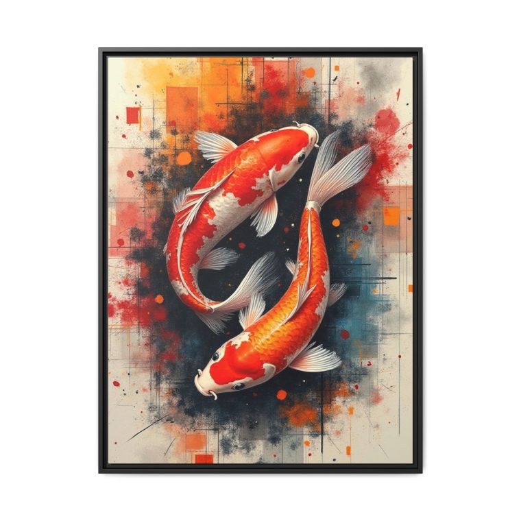 Japanese Koi Fish Canvas Print Wall Art Decor - Image 4