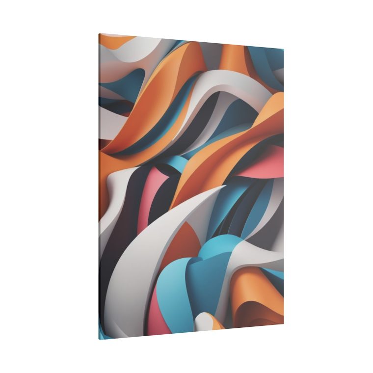 Flowing Harmony Abstract Color Wave 3D Wall Art - Image 14