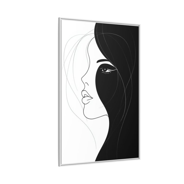 Contemporary Abstract Face Wall Art Unique Canvas Painting - Image 2