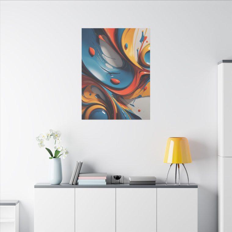 Dynamic Fluidity Abstract Oil Painting 3D Wall Art - Image 16