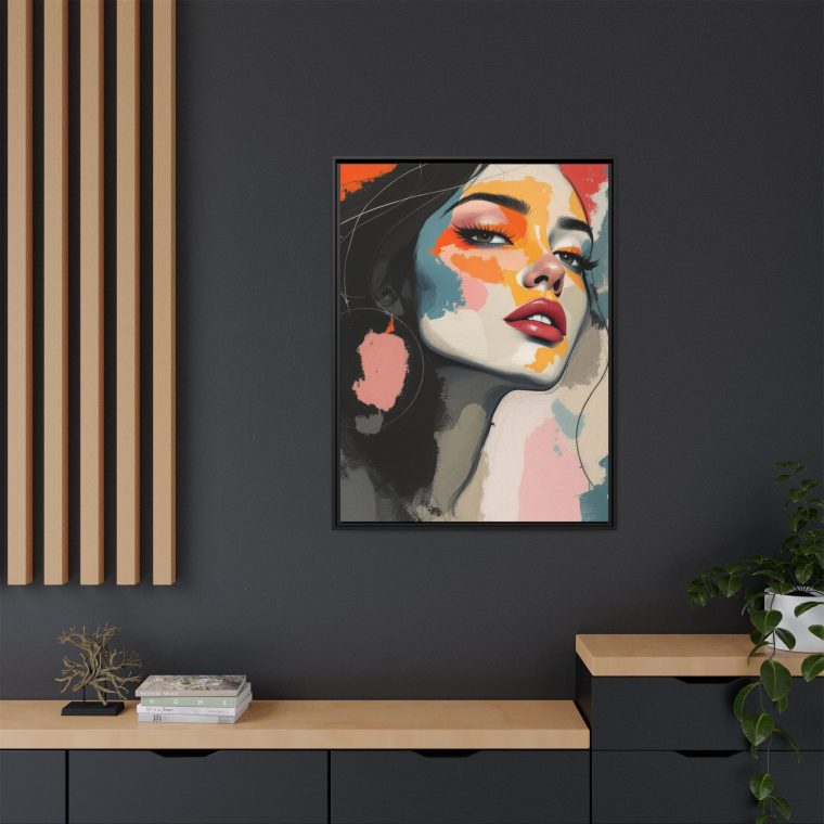 Modern Boho Face Wall Art - Natural Colors Canvas Print - Image 12