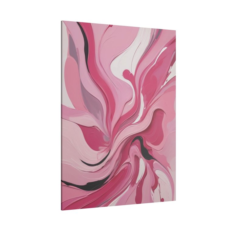 Dynamic Pink Swirls Modern Abstract Oil Painting with Flowing Energy - Image 14