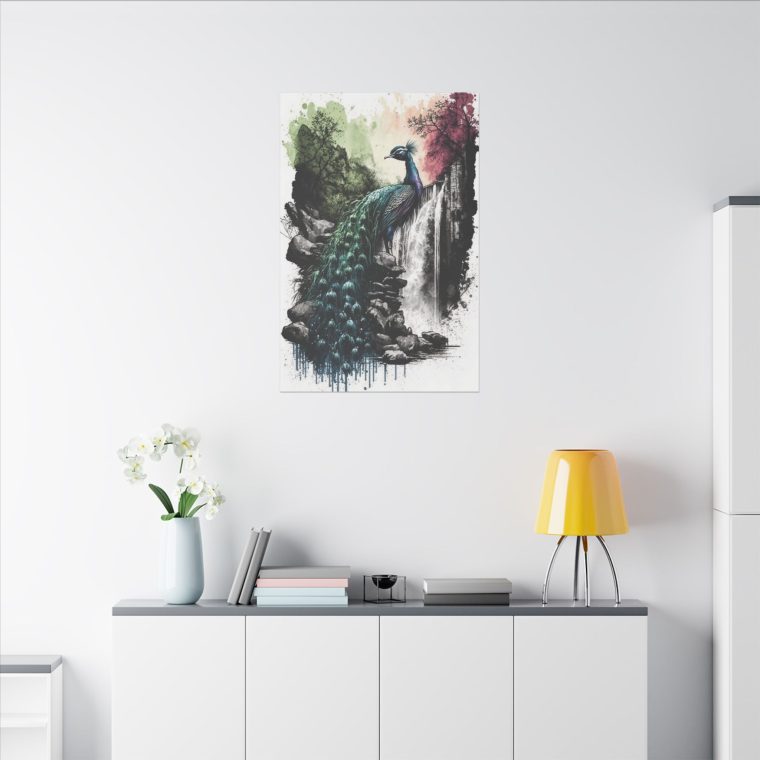 Watercolor Painting of a Beautiful Peacock Elegance in Art - Image 12