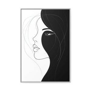 Contemporary Abstract Face Wall Art – Unique Canvas Painting