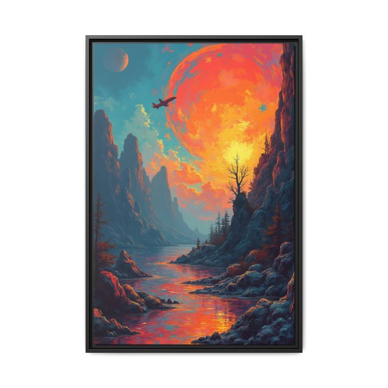 Mountain Horizon Abstract Canvas Print | Modern Landscape Wall Art - Image 5