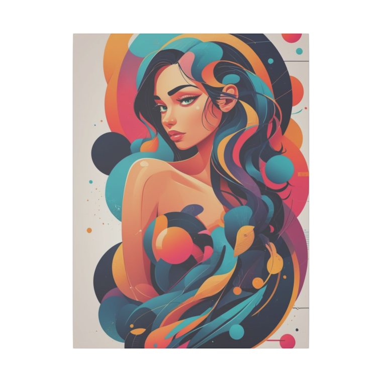 Modern Vibrance Abstract Portrait Wall Art Masterpiece - Image 5