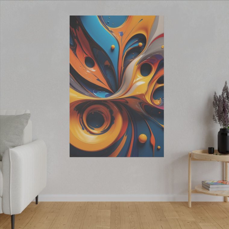 Swirling Energy Abstract Modern Oil Painting for Artistic Wall Decor - Image 3