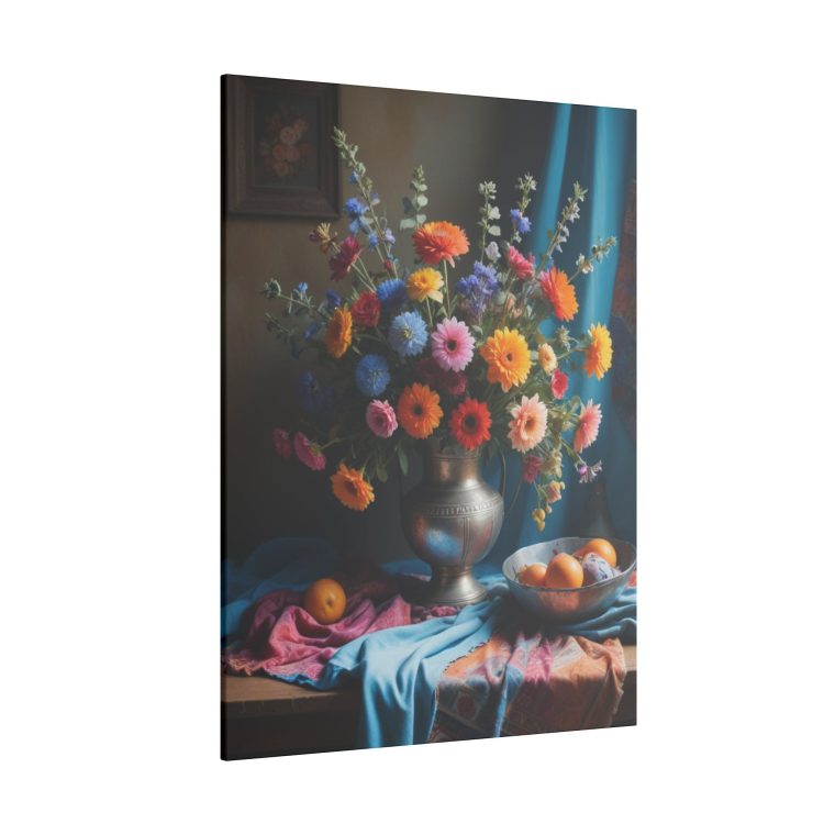 Flowers in Full Color: Boho Meets Vintage Blue Painting - Image 14