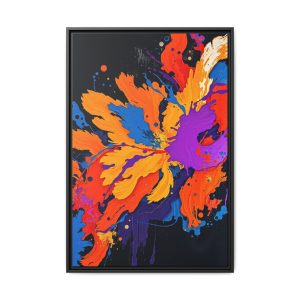 Abstract Expressionist large wall decor piece with bold splashes of vibrant colors and textured brushstrokes.