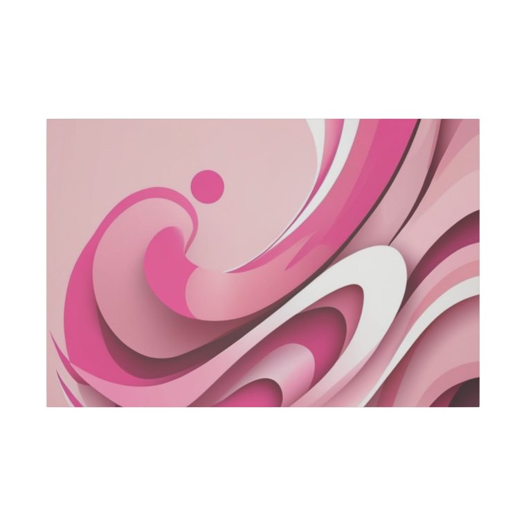 Graceful Pink Waves Abstract Layered Design in Soft Tones - Image 2