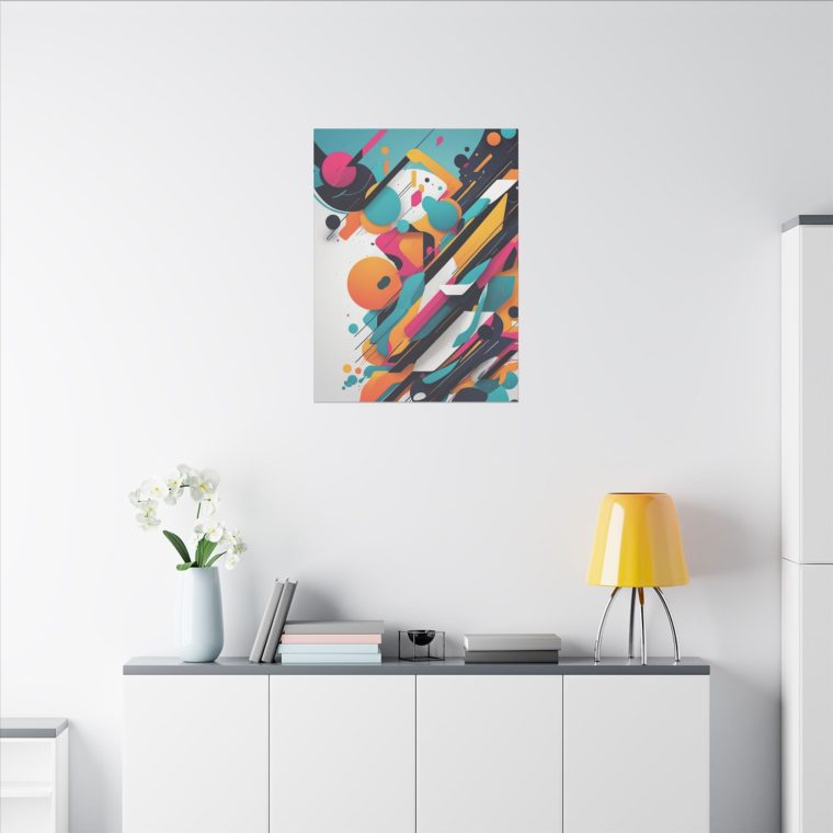 Dynamic Collision of Color and Geometry Wall Art - Image 8
